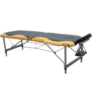 Extra-könnyű ALU 2 zónás masszázságy vastag szivacsozással 196 x 70 cm - FEKETE-NAPSÁRGA    Extra-könnyű ALU 2 zónás masszázságy vastag szivacsozással 196 x 70 cm - FEKETE-NAPSÁRGA