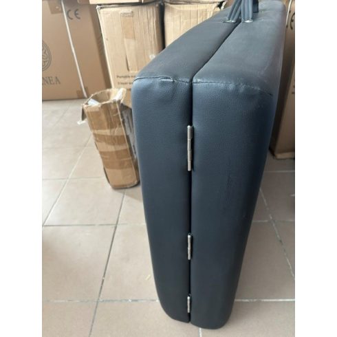 Extra-könnyű ALU 2 masszázságy ÉRTÉKCSÖKKENT kis hibás termék  AJÁNDÉK FÉLHENGERPÁRNÁVAL 196 x 70 cm - FEKETE