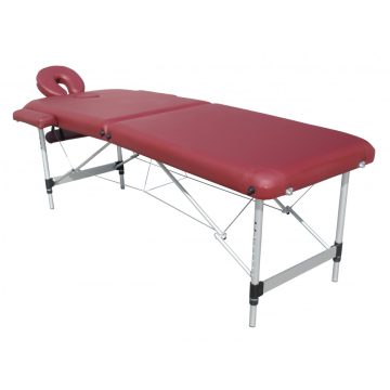   Extra-könnyű ALU 2 zónás masszázságy vastag szivacsozással 196 x 70 cm - BURGUNDI