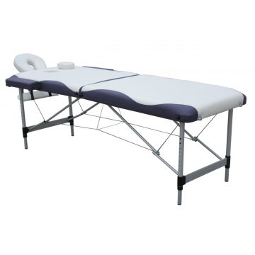   Extra-könnyű ALU 2 zónás masszázságy vastag szivacsozással 196 x 70 cm - FEHÉR-LEVENDULA 