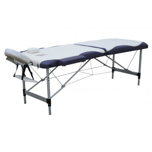 Extra-könnyű ALU 2 zónás masszázságy vastag szivacsozással 196 x 70 cm - FEHÉR-LEVENDULA 