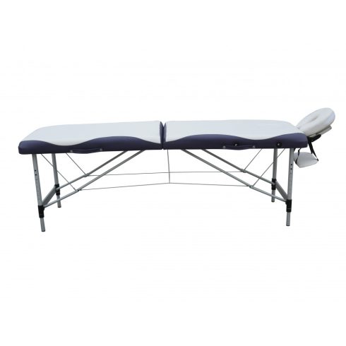 Extra-könnyű ALU 2 zónás masszázságy vastag szivacsozással 196 x 70 cm - FEHÉR-LEVENDULA 