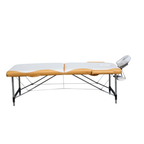 Extra-könnyű ALU 2 zónás masszázságy vastag szivacsozással 196 x 70 cm - FEHÉR-NAPSÁRGA