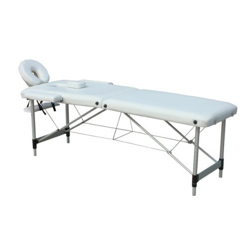 Extra-könnyű ALU 2 zónás masszázságy vastag szivacsozással 196 x 70 cm - FEHÉR