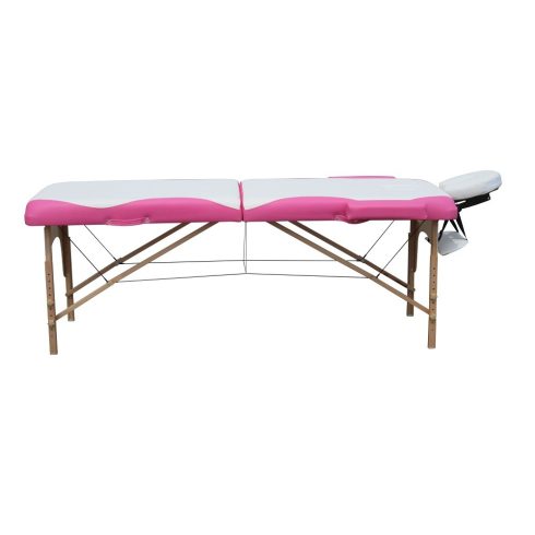 FA 2 zónás, FEHÉR-PINK masszázságy - 196 x 70 cm