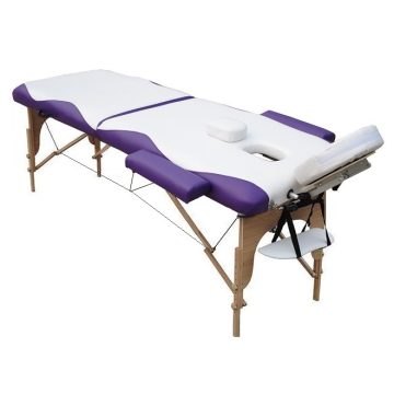 FA 2 zónás, FEHÉR-LEVENDULA masszázságy - 196 x 70 cm 