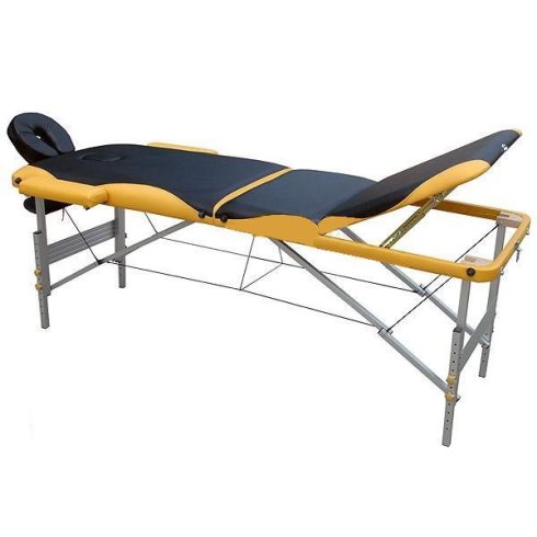 Alu 3 zónás masszázságy vastag szivacsozással 196 x 70 cm - FEKETE-NAPSÁRGA 