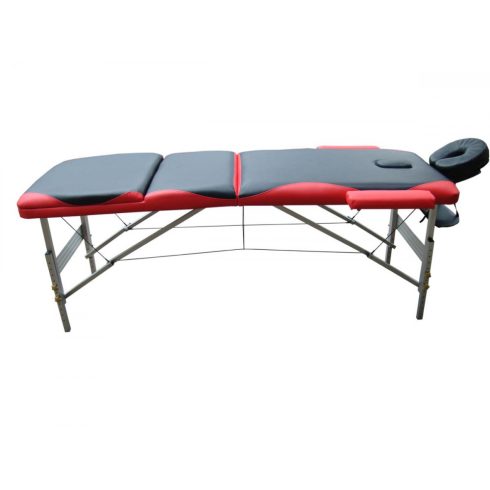 Alu 3 zónás masszázságy vastag szivacsozással 196 x 70 cm - FEKETE-PIROS 