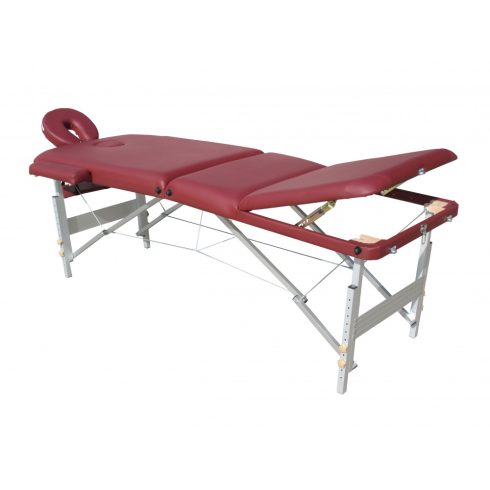 Alu 3 zónás masszázságy vastag szivacsozással 196 x 70 cm - BURGUNDI 