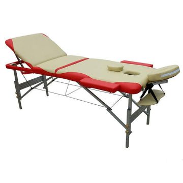 Alu 3 zónás masszázságy vastag szivacsozással 196 x 70 cm - VANÍLIA-PIROS - B ÉRTÉKCSÖKKENT TERMÉK   Alu 3 zónás masszázságy vastag szivacsozással 196 x 70 cm - VANÍLIA-PIROS - B ÉRTÉKCSÖKKENT TERMÉK