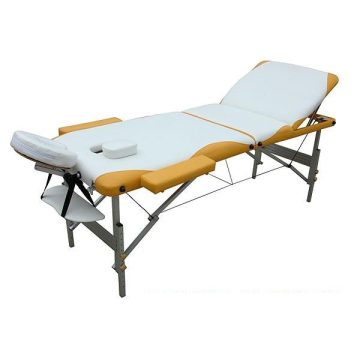   Alu 3 zónás masszázságy vastag szivacsozással 196 x 70 cm - FEHÉR-NAPSÁRGA 