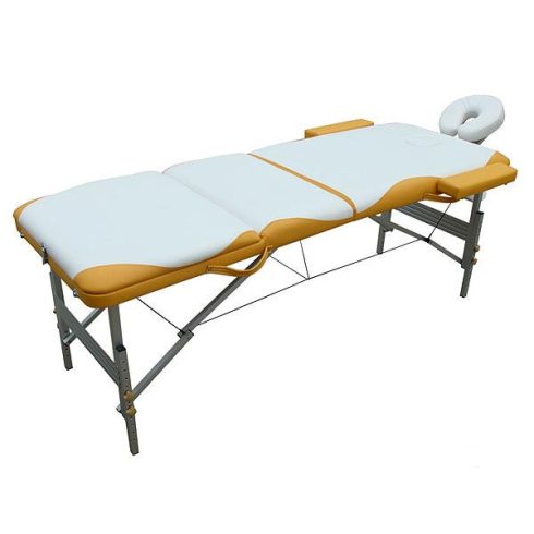 Alu 3 zónás masszázságy vastag szivacsozással 196 x 70 cm - FEHÉR-NAPSÁRGA 