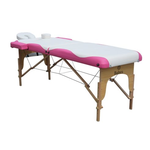 Favázas 3 zónás, FEHÉR-RÓZSASZÍN masszázságy- 70 cm