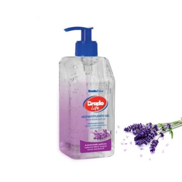   BRADO LIFE kézfertőtlenítő gél LEVENDULA 500 ml PUMPÁS flakonnal 