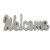 WELCOME - BARNA dekor felirat fából  - 11 cm