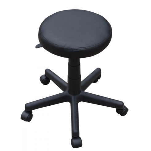 Gurulós, kozmetikai forgószék - FEKETE