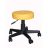 Gurulós, kárpitozott kozmetikai forgószék- NAPSÁRGA