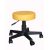 Gurulós, kárpitozott kozmetikai forgószék- NAPSÁRGA