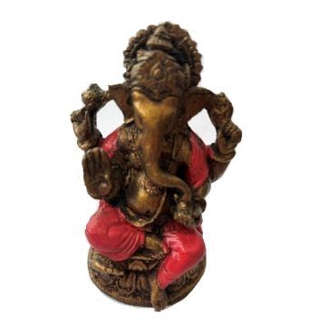 Ganesha szobor 12 cm - PIROS színben