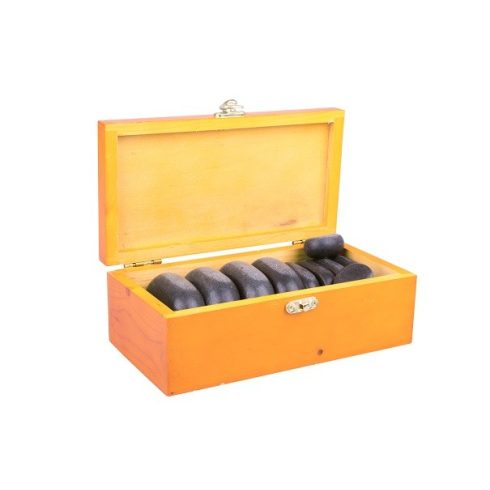 LÁVAKŐ / bazaltkő szett, 12 darabos + ajándék fa dobozban