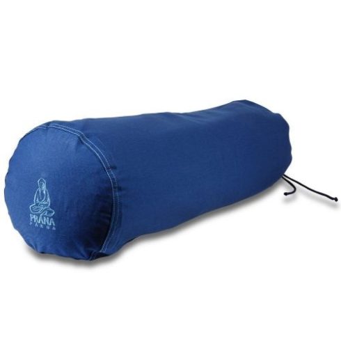 PRANA HENGER ÉS HUZAT SZETT tönkölytöltetű YOGA NAGY hengerpárnával 70 x 20 cm - KÉK
