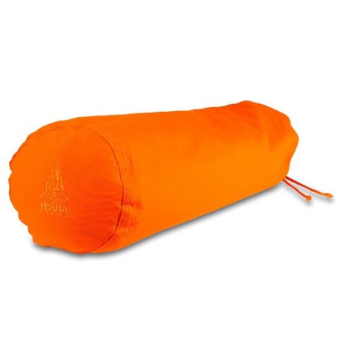 PRANA HENGER ÉS HUZAT SZETT tönkölytöltetű YOGA NAGY hengerpárnával 70 x 20 cm - NARANCS