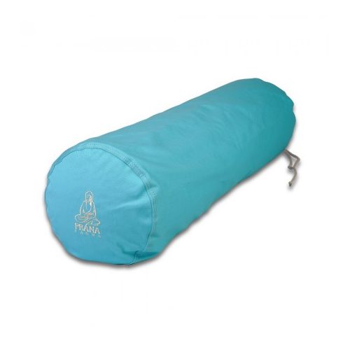 PRANA HENGER ÉS HUZAT SZETT tönkölytöltetű YOGA NAGY hengerpárnával 70 x 20 cm - TÜRKIZ