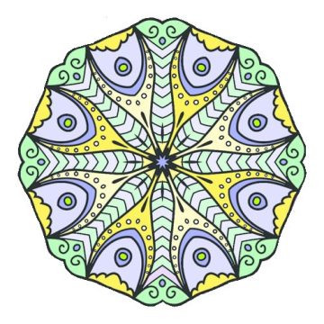 Mandala MÁGNES 9 cm - PÉNZÜGYI GYARAPODÁST SEGÍTŐ 1