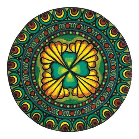 Mandala MÁGNES 9 cm - SZERENCSE BEVONZÓ