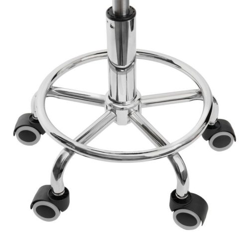 Nyerges, gurulós kozmetikai forgószék fém lábbal - FEHÉR