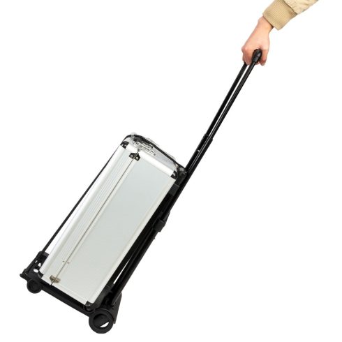 BEMUTATÓDARAB - Összecsukható, könnyű univerzális húzókocsi gumipánttal masszázságyhoz, 20 kg-ig