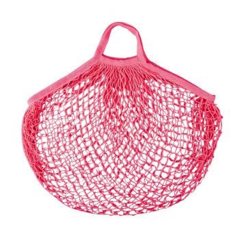   Környezettudatos hálós bevásárlótáska félkör alakú . PINK