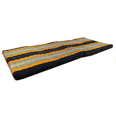 Hajtható thai matrac 200 x 80 cm NARANCS-PÁLMAMINTÁS -80 cm