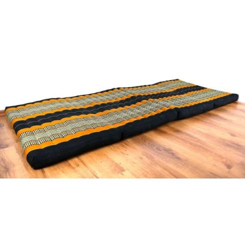 Hajtható thai matrac 200 x 80 cm NARANCS-PÁLMAMINTÁS -80 cm