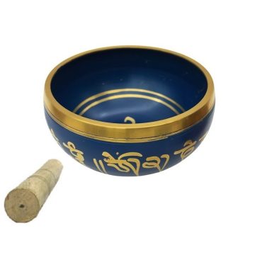 Tibeti hangtál ütővel M méret 735 g - KÉK