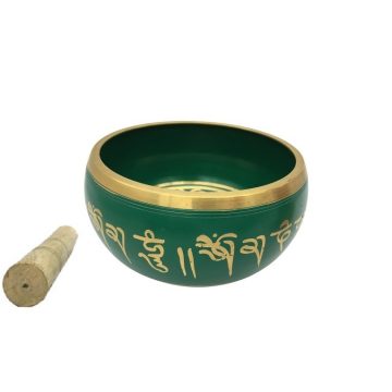 Tibeti hangtál ütővel M méret 680 g - ZÖLD